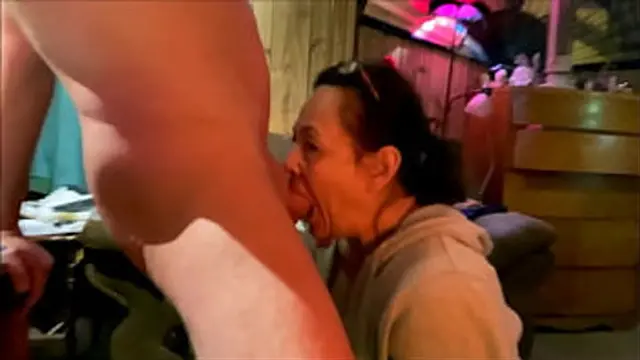 Mature Asian milf Enjoys Deepthroating Her boyfriend