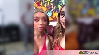 Two studs conquer two Asian beauties' lustful pussies at the ultimate playdate