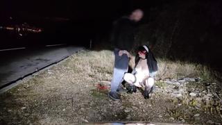 Sinful Sister gets sloppy facial humiliated on busy highway