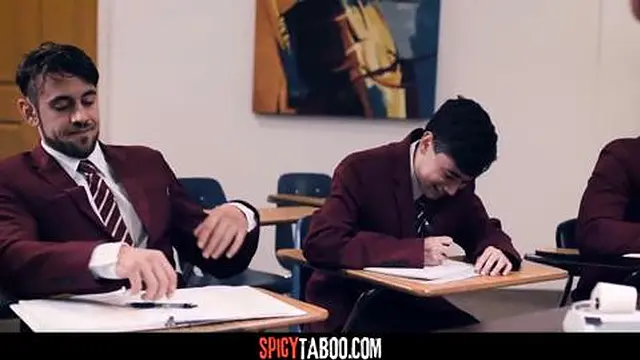 Busty mature teacher enjoys foursome with four students - Dee Williams