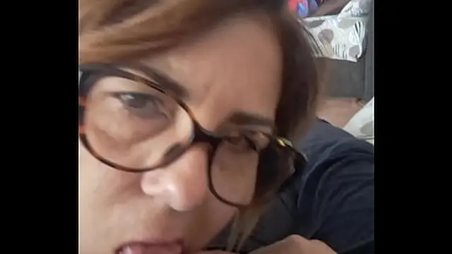 Jones jerks off while Teresa drinks milk like a naughty😈 girl