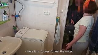 part1: Sexy, mature wife gets fucked by washing machine repairman - while husband sleeps  After waking up, unsuspecting husband fucks wife too 