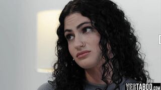Tiny tattooed escort teen fucks stepdads friend to keep him quiet