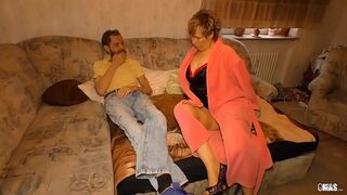 XXX OMAS - German BBW Evelin K enjoys intense creampie creampie