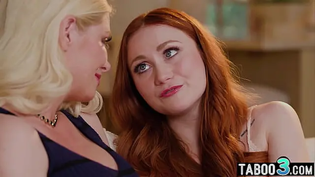 Teen girlfriend Scarlet Skies seduces her MILF milf for comfort