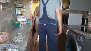 Sexy mature wife has a great fuck with the dishwasher repairman