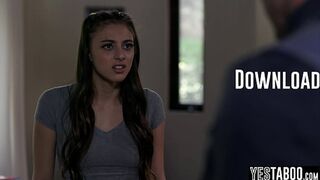 Strict mature stepdad disciplines teen stepdaughter with his dick