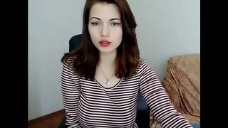 Russian with big boobs playing with pussy on webcam